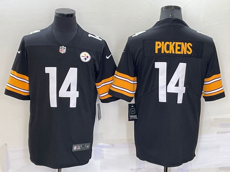 Men Pittsburgh Steelers #14 Pickens Black 2022 Nike Limited Vapor Untouchable NFL Jersey